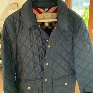 Women’s Burberry Jacket (Navy+Plaid)